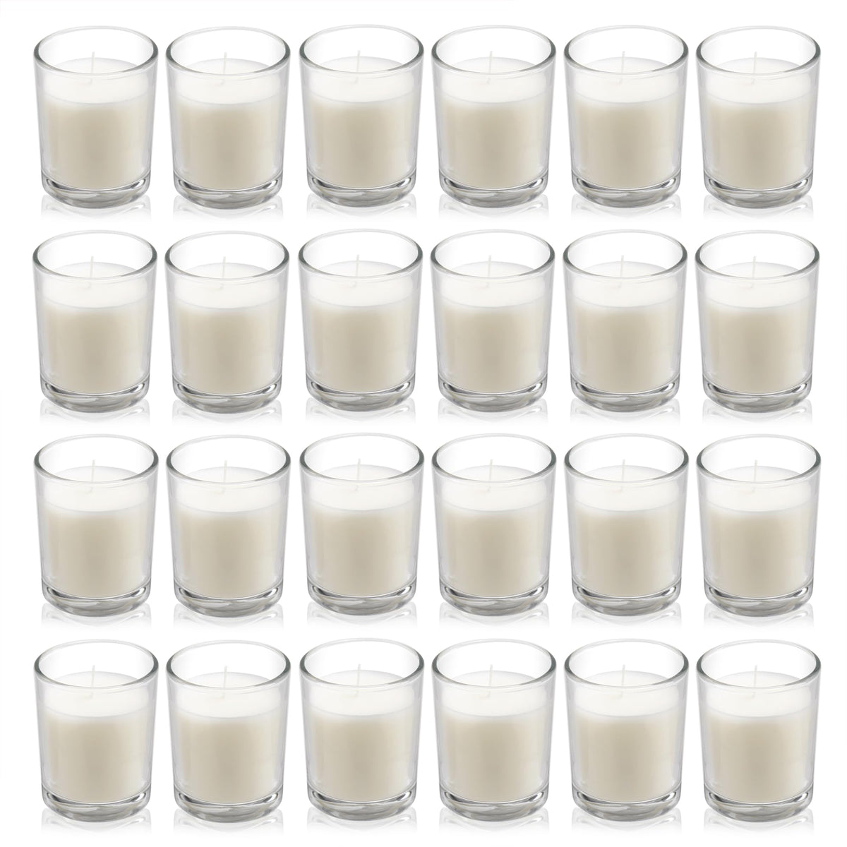 Housecret pack frontal de 24 velas votivas en vaso, ideal para eventos