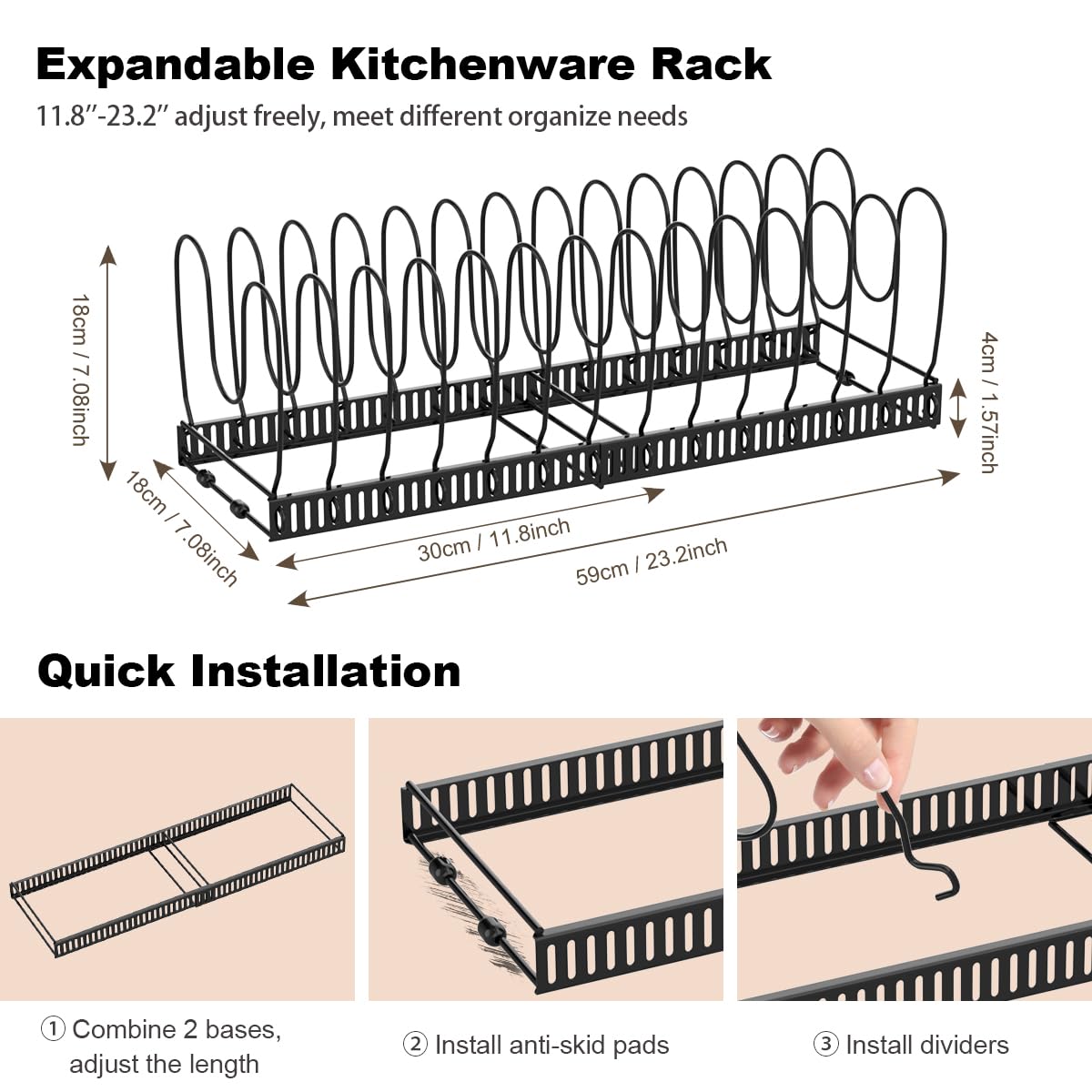 Housolution comparación de escala con sartén para ver tamaño real