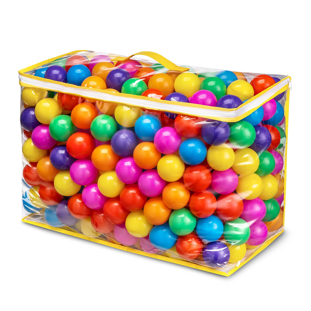 Hovenlay frente del paquete con 100 pelotas y colores brillantes para juego rápido