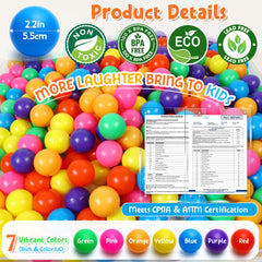 Hovenlay pelotas esparcidas en mesa mostrando los 7 colores para actividades sensoriales
