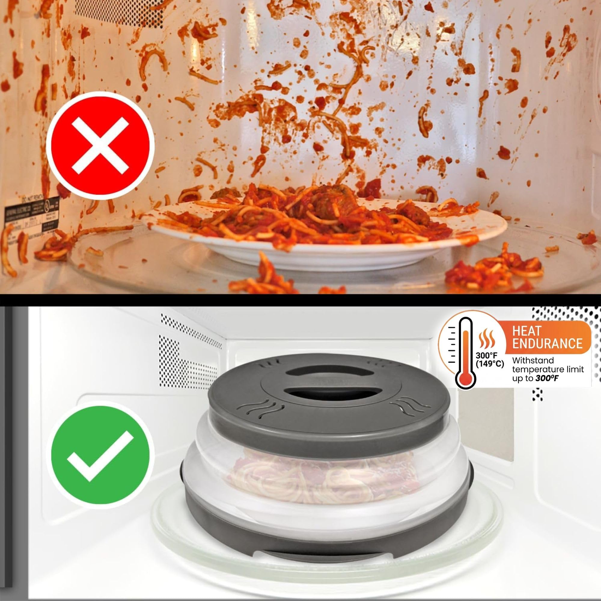 HOVER COVER en uso caliente cubre plato y evita suciedad interior