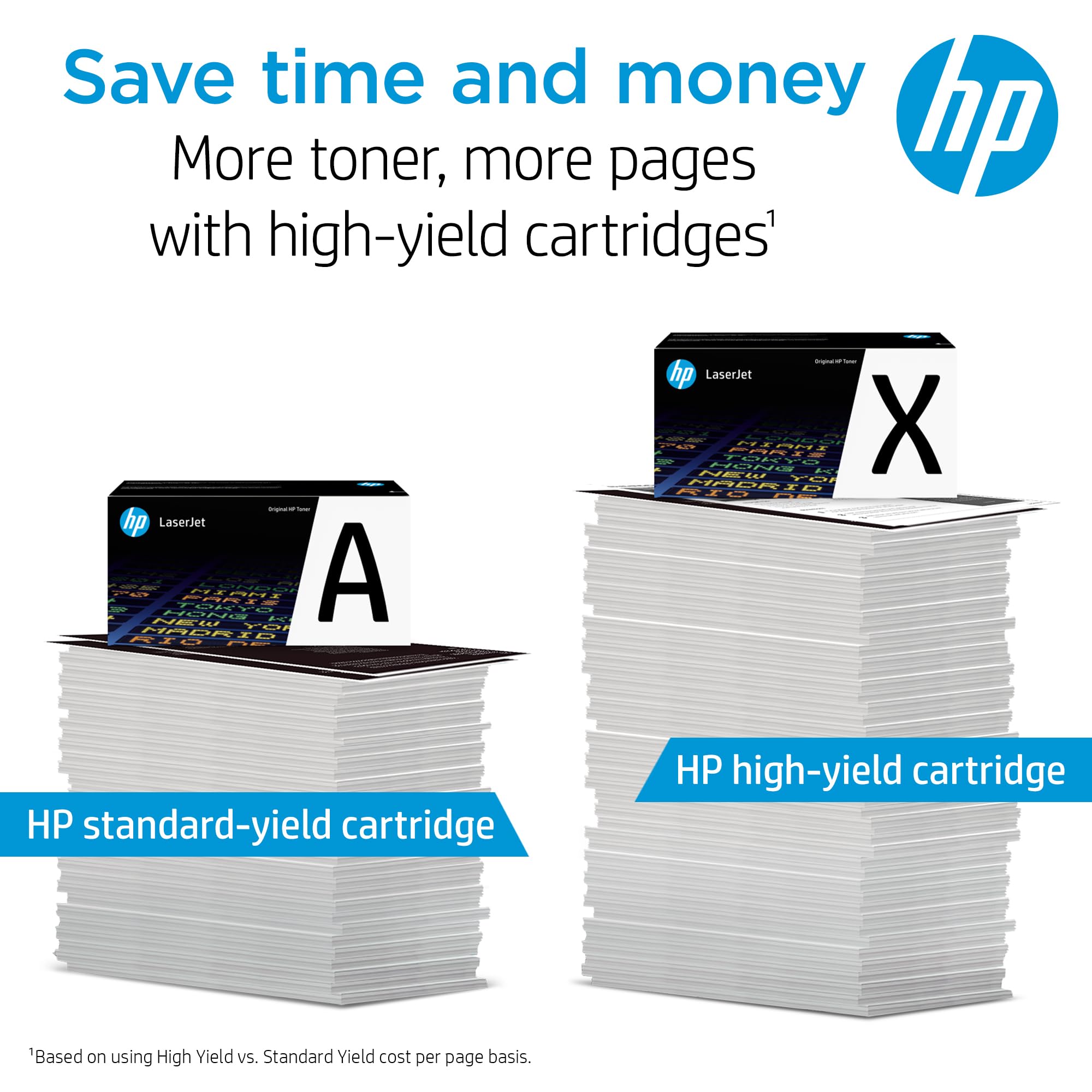 HP 210A cyan cartridge close-up texture showing toner drum and consistent quality