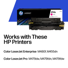 HP 414A chip de seguridad en primer plano que protege la impresora y los datos