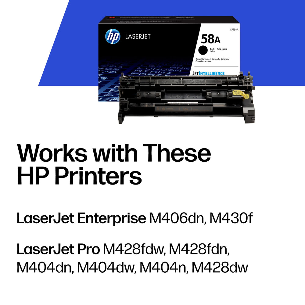HP 58A cartridge close-up of secure chip providing compatibility