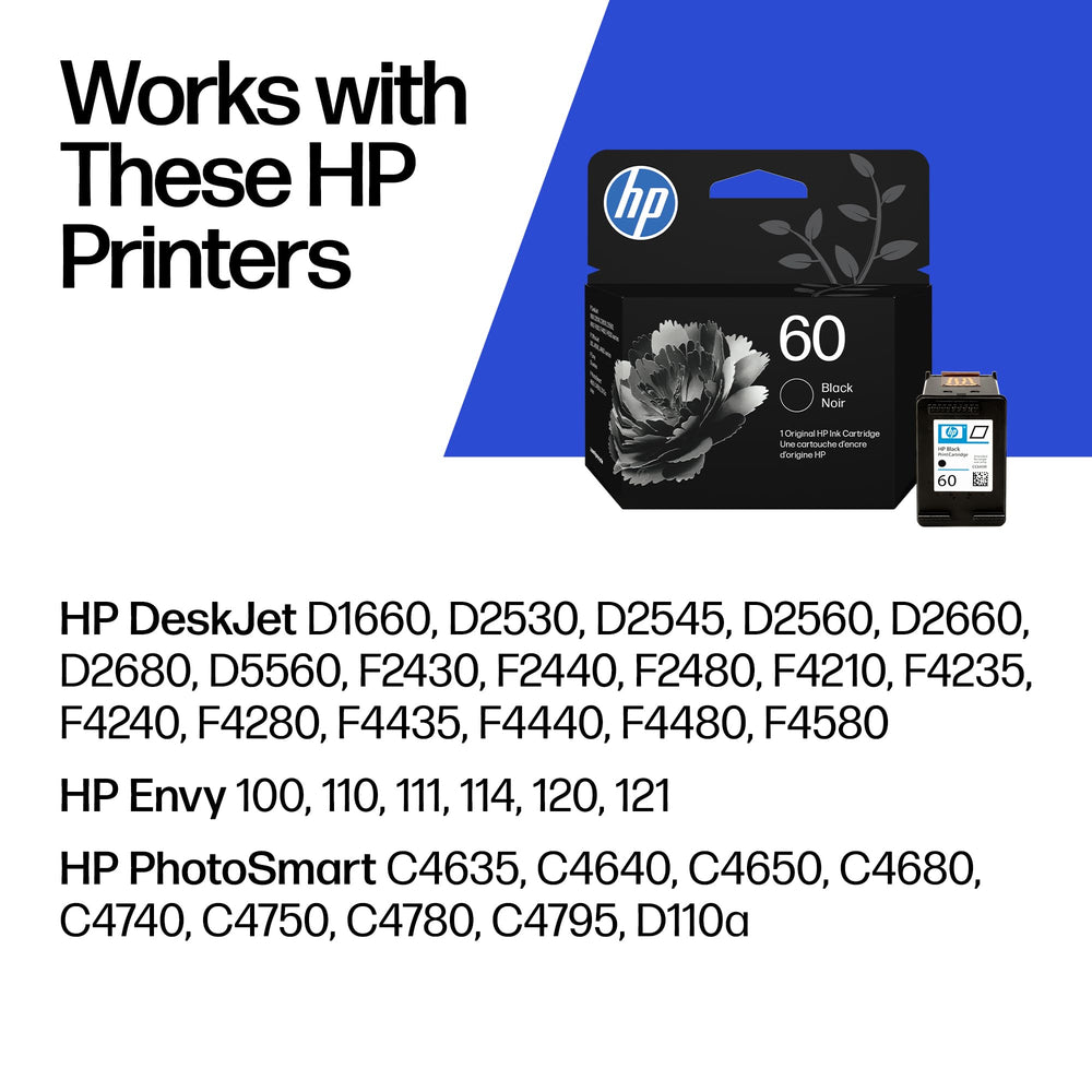 HP 60 cartridge nozzle close-up displaying clean nozzle and consistent printing