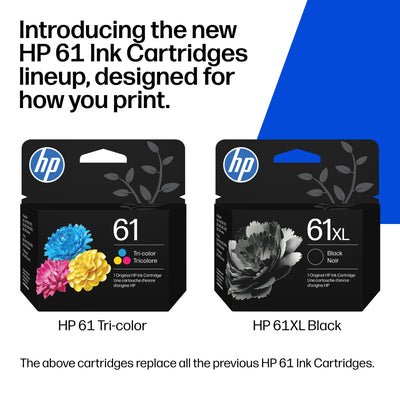 HP 61 installed inside HP printer demonstrating easy snap-in installation