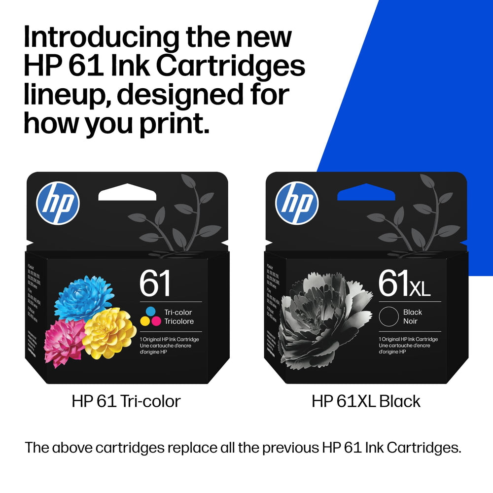 HP 61 installed inside HP printer demonstrating easy snap-in installation