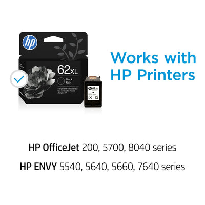 HP etiqueta C2P05AN en el cartucho 62XL, identificación clara para compra correcta