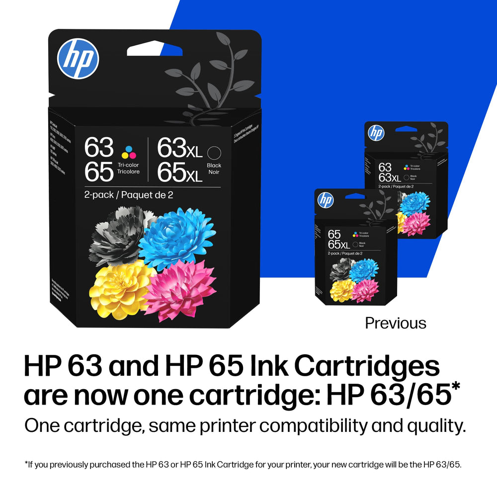 HP tri-color cartridge label detail delivering accurate color registration benefit