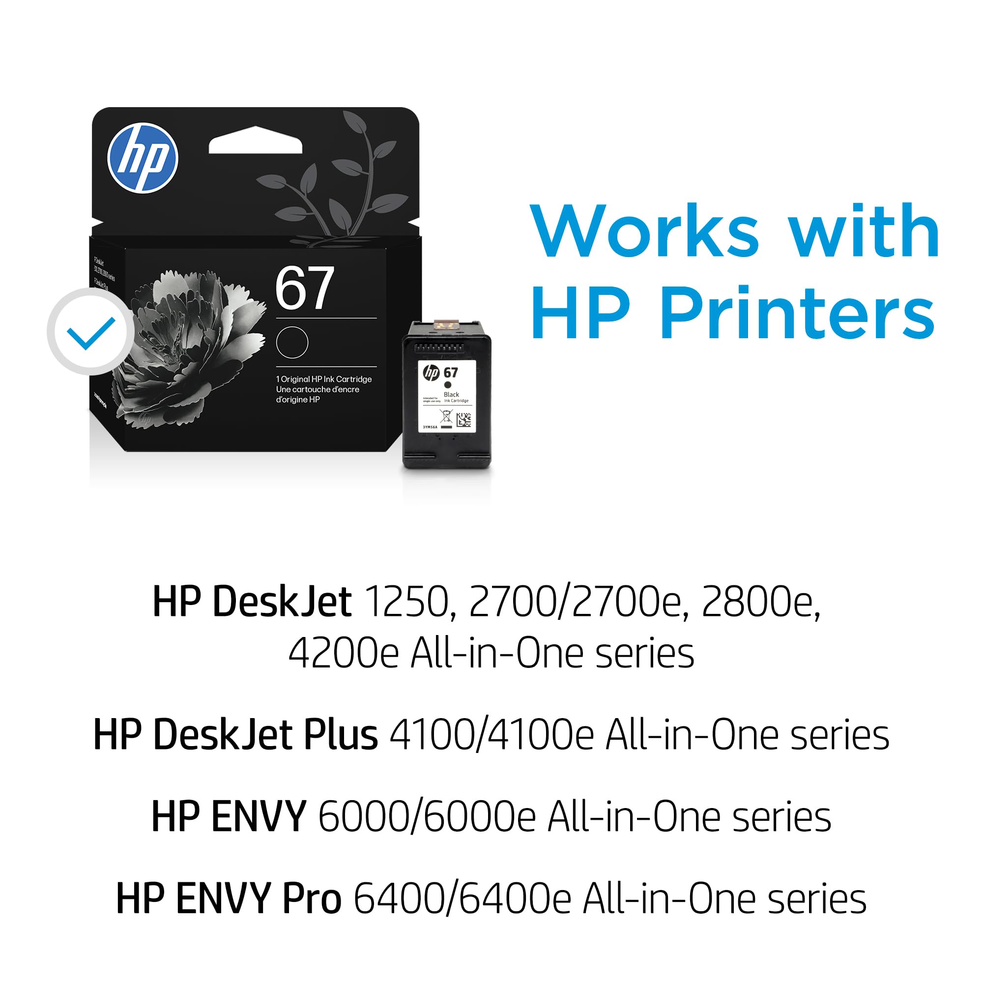 HP cartucho 67 en mano demostrando facilidad de manejo y reemplazo rápido