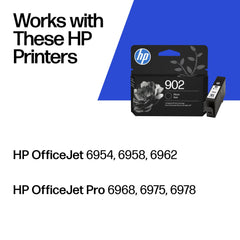 HP etiqueta del cartucho 902 con número T6L98AN y detalles legibles