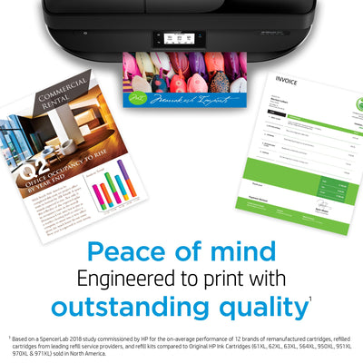 Home office scene with HP 910XL illustrating everyday printing reliability