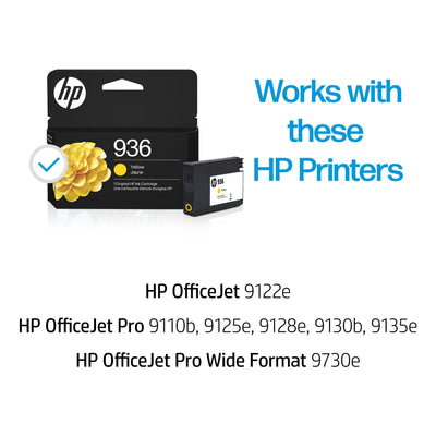 HP 936 yellow cartridge nozzle close-up highlighting precision ink delivery
