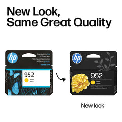 HP cartucho 952 amarillo gota de tinta demostrando color vibrante y cobertura