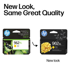 HP 962XL yellow cartridge chip and contacts ensuring reliable printer connection