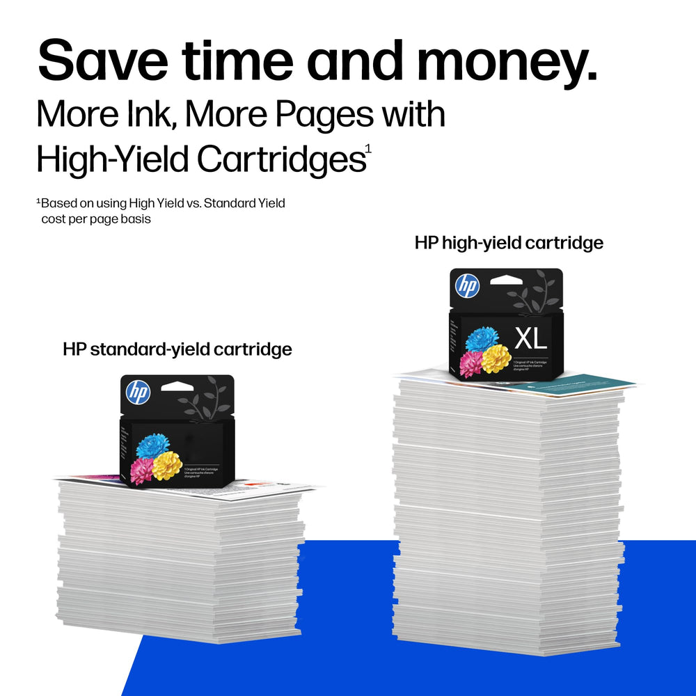 HP 962XL yellow ink nozzle detail demonstrating consistent drop placement
