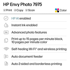 HP Envy Photo 7975 pantalla táctil a color para navegación rápida