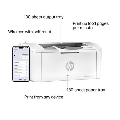 HP LaserJet M110w bandeja de papel cerrada, manejo ordenado del papel