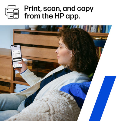 HP LaserJet M140w in a home office highlighting professional prints in small spaces