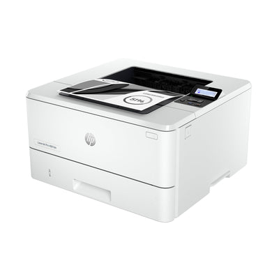 HP LaserJet Pro 4001dn vista frontal mostrando diseño compacto y profesional