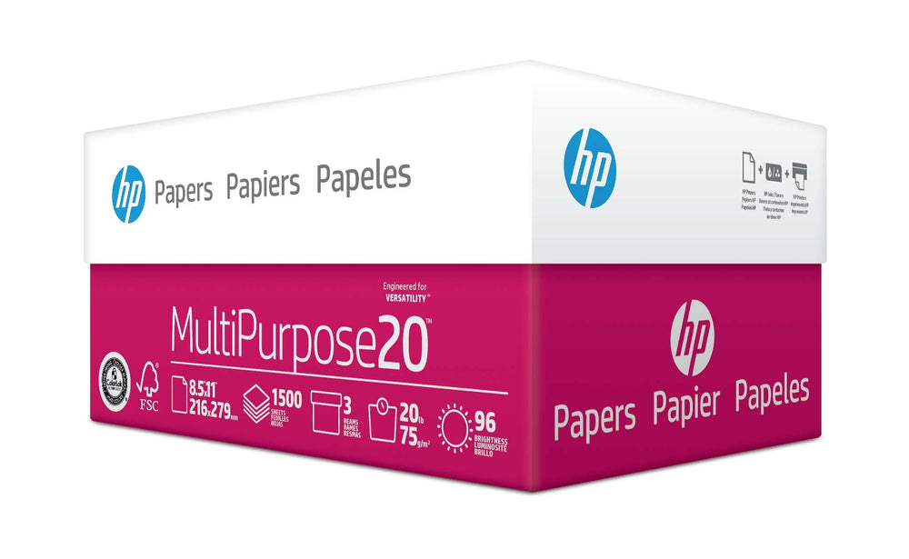 HP Papers etiqueta FSC y certificaciones indicando origen responsable