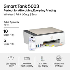 HP Smart Tank 5003 botellas de tinta Original HP listas para recarga sin derrames
