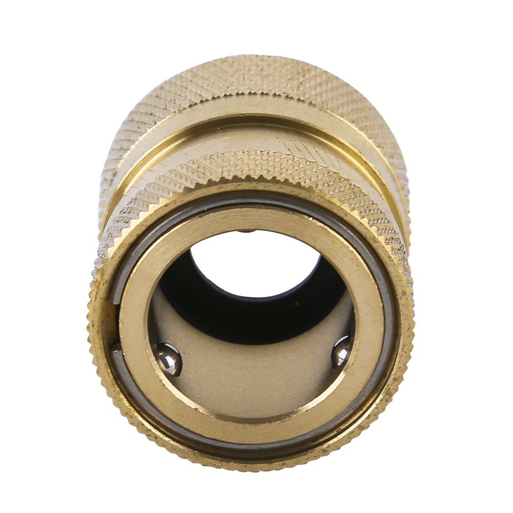 HQMPC conector ensamblado en manguera en uso para cambio rápido de boquilla
