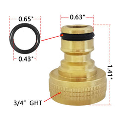 HQMPC female connector threaded view highlighting secure GHT fit