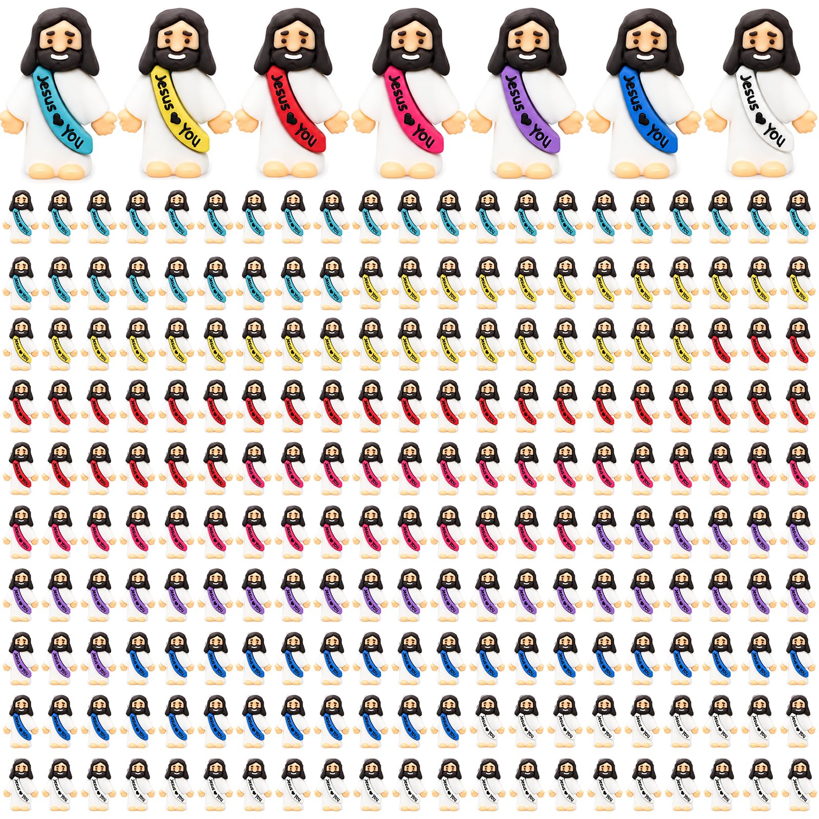 HSDJLXZ paquete frontal con 210 figuras pequeño Jesús, solución para fiestas