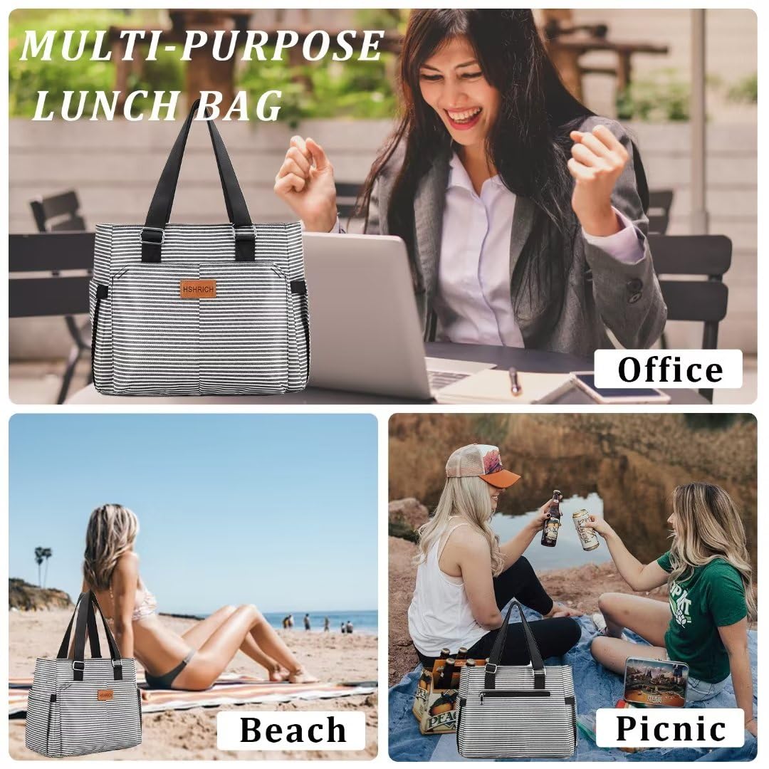 HSHRICH en picnic al aire libre estilo tote para comidas fuera de casa
