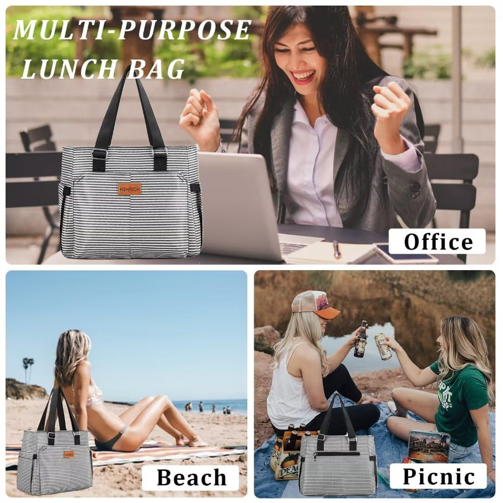 HSHRICH en picnic al aire libre estilo tote para comidas fuera de casa