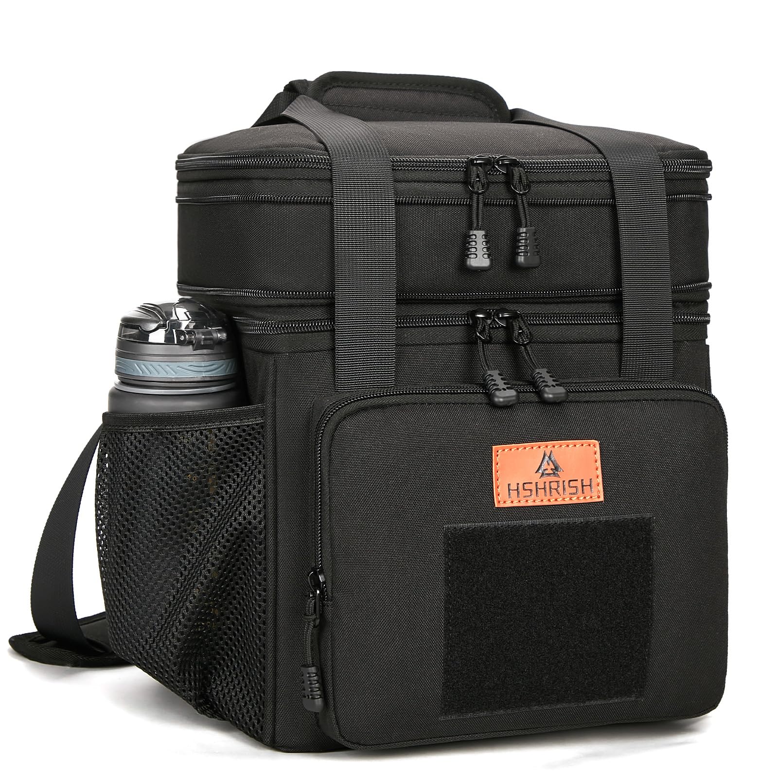 HSHRISH frontal de la bolsa mostrando capacidad y diseño táctico