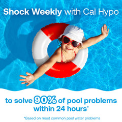 HTH being poured into pool demonstrating rapid dispersion benefit