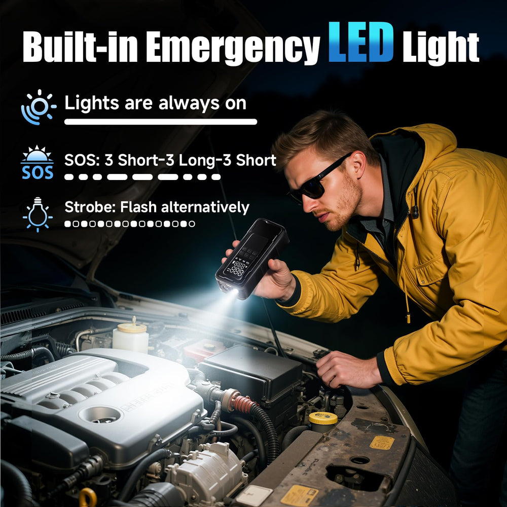 HUANTER linterna LED encendida para mayor visibilidad en emergencias nocturnas