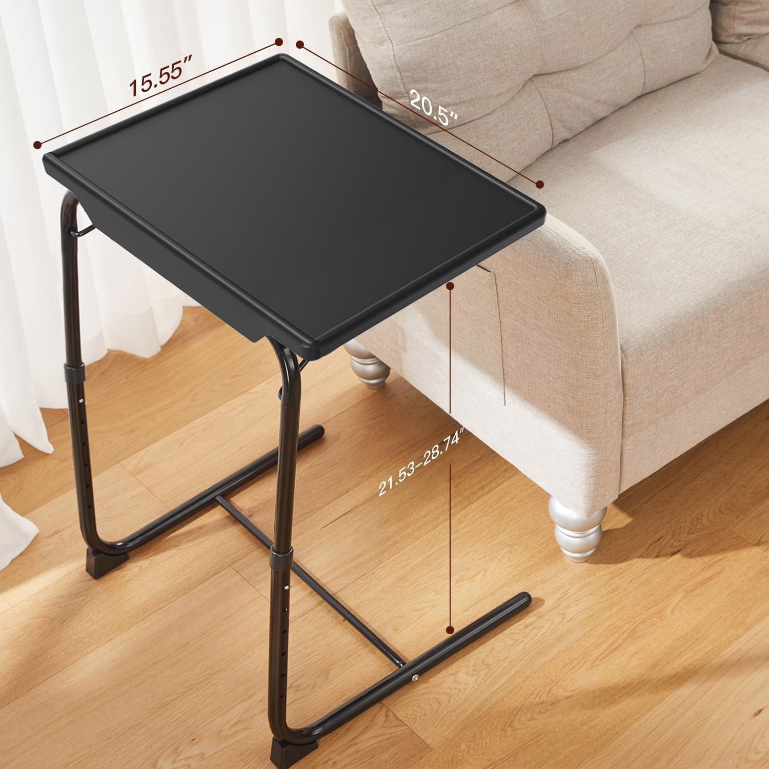 HUANUO persona usando la bandeja como mesa para portátil y trabajo cómodo
