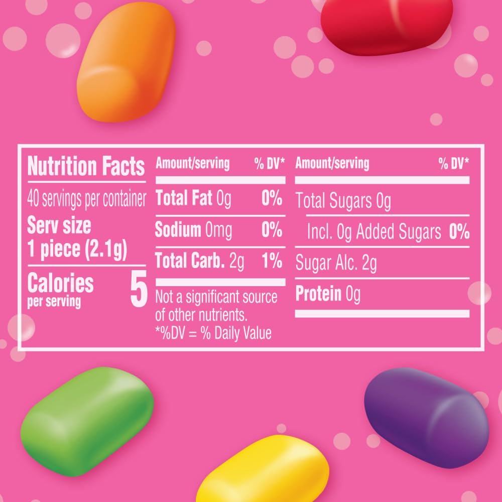 Hubba Bubba primeros planos de los cinco sabores SKITTLES incluidos
