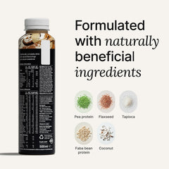 Pouring Huel Black Edition to show creamy texture and mixability benefit