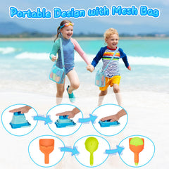 HUGCATY cubo plegable abierto mostrando utilidad en la playa