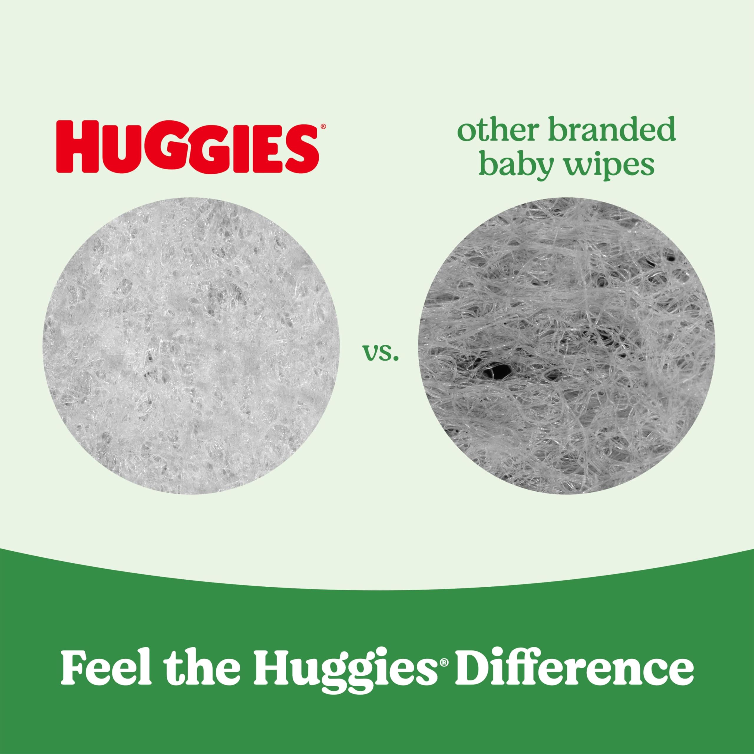 Huggies comparación de tamaño del paquete para ver escala y transporte