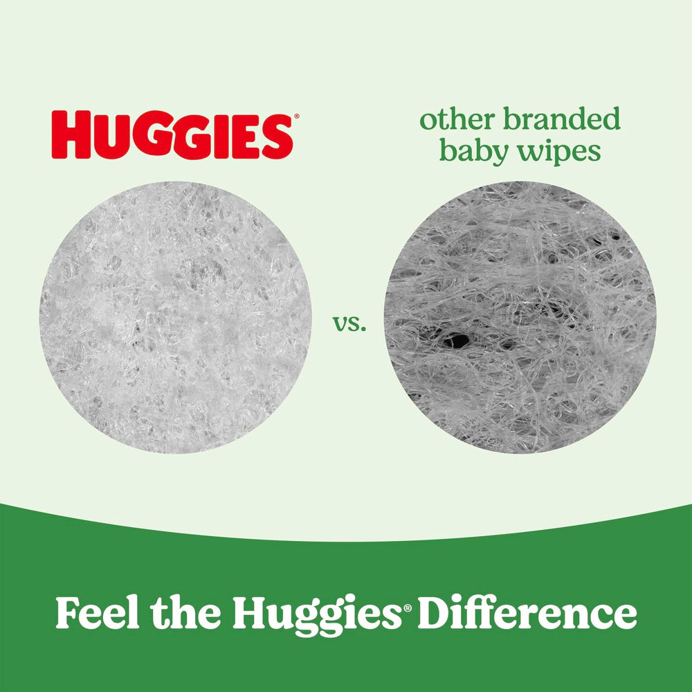 HUGGIES paquete completo mostrando tamaño real y cantidad de toallitas