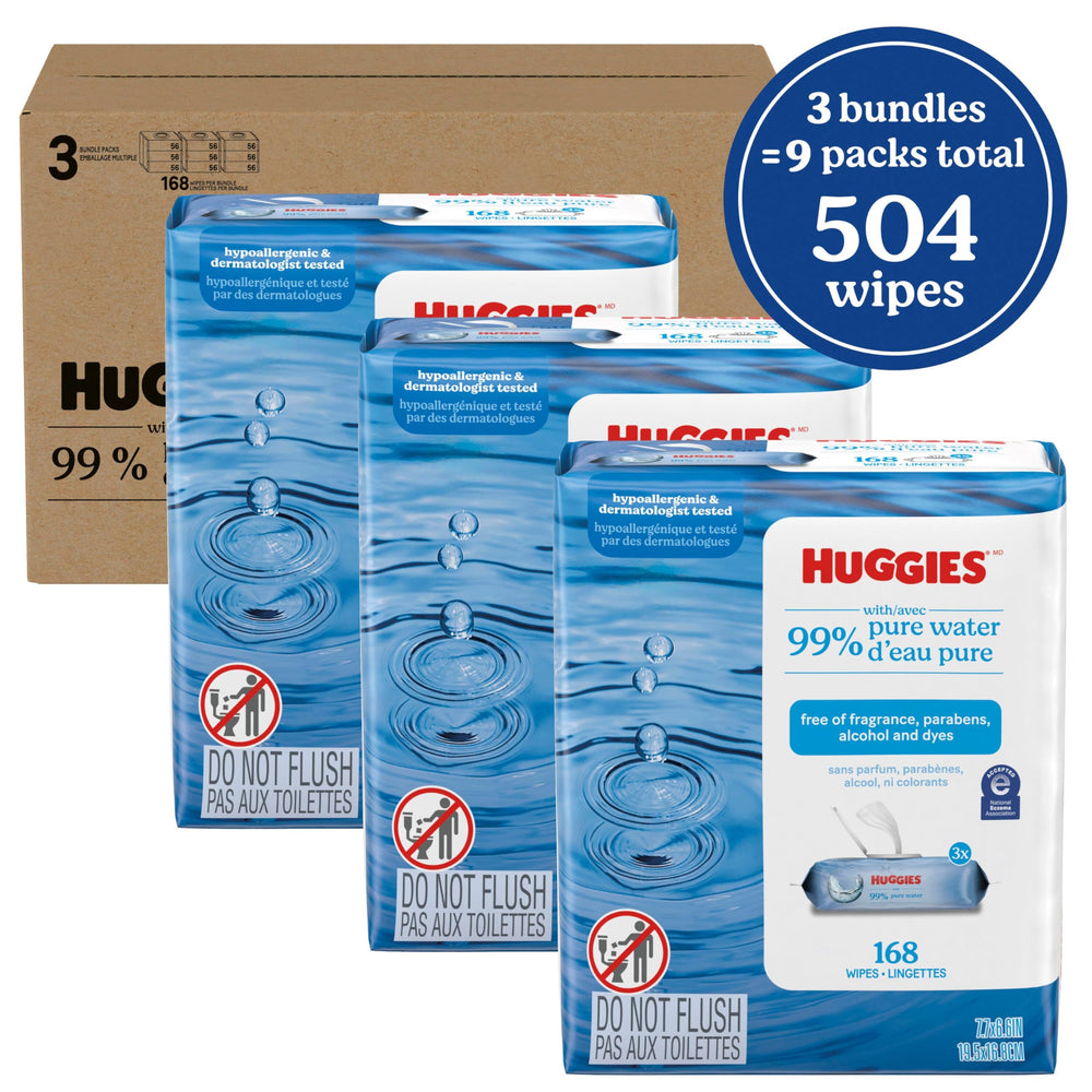 HUGGIES primer plano de la textura de la toallita para limpieza eficiente