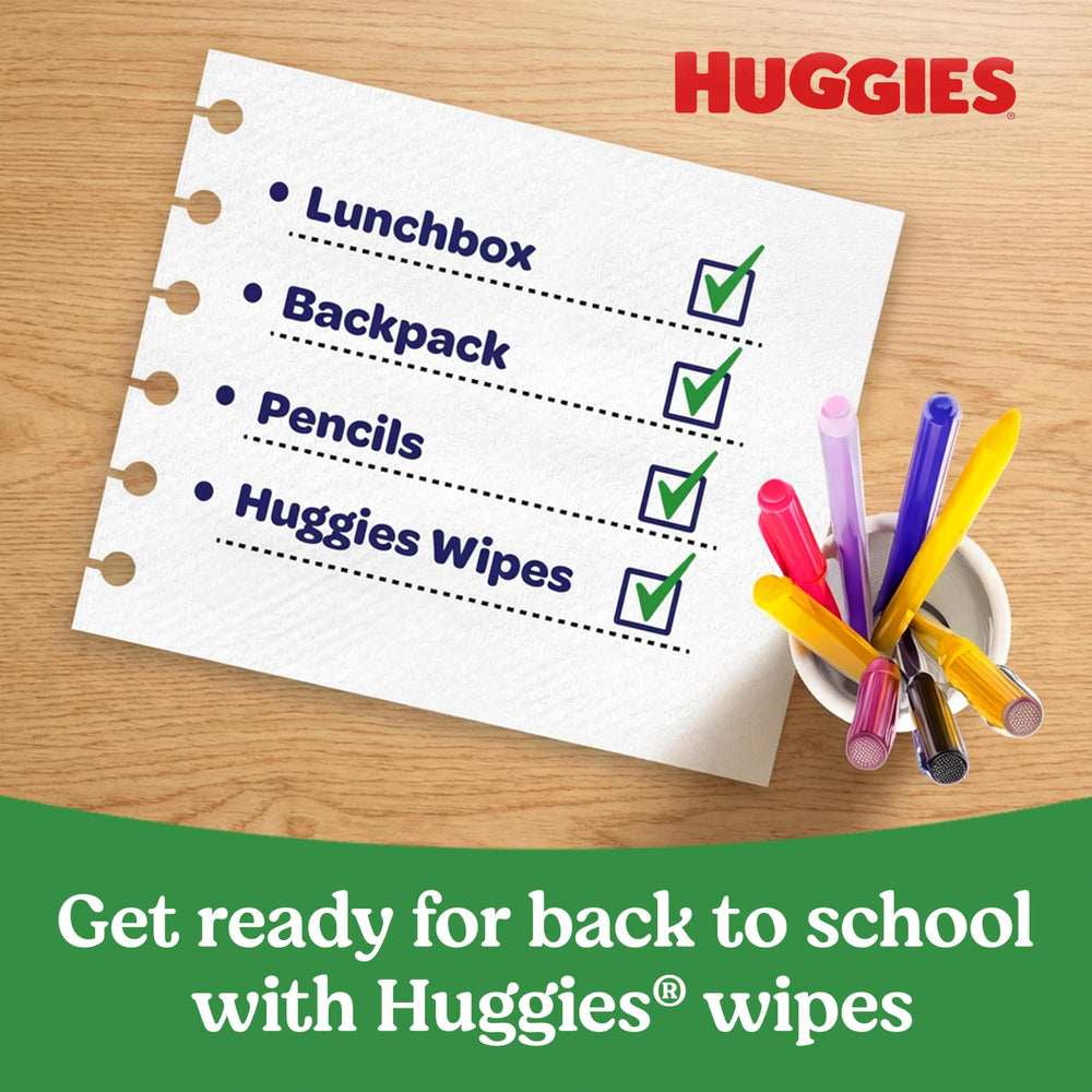 Huggies toallita húmeda sacada del paquete conservando frescura