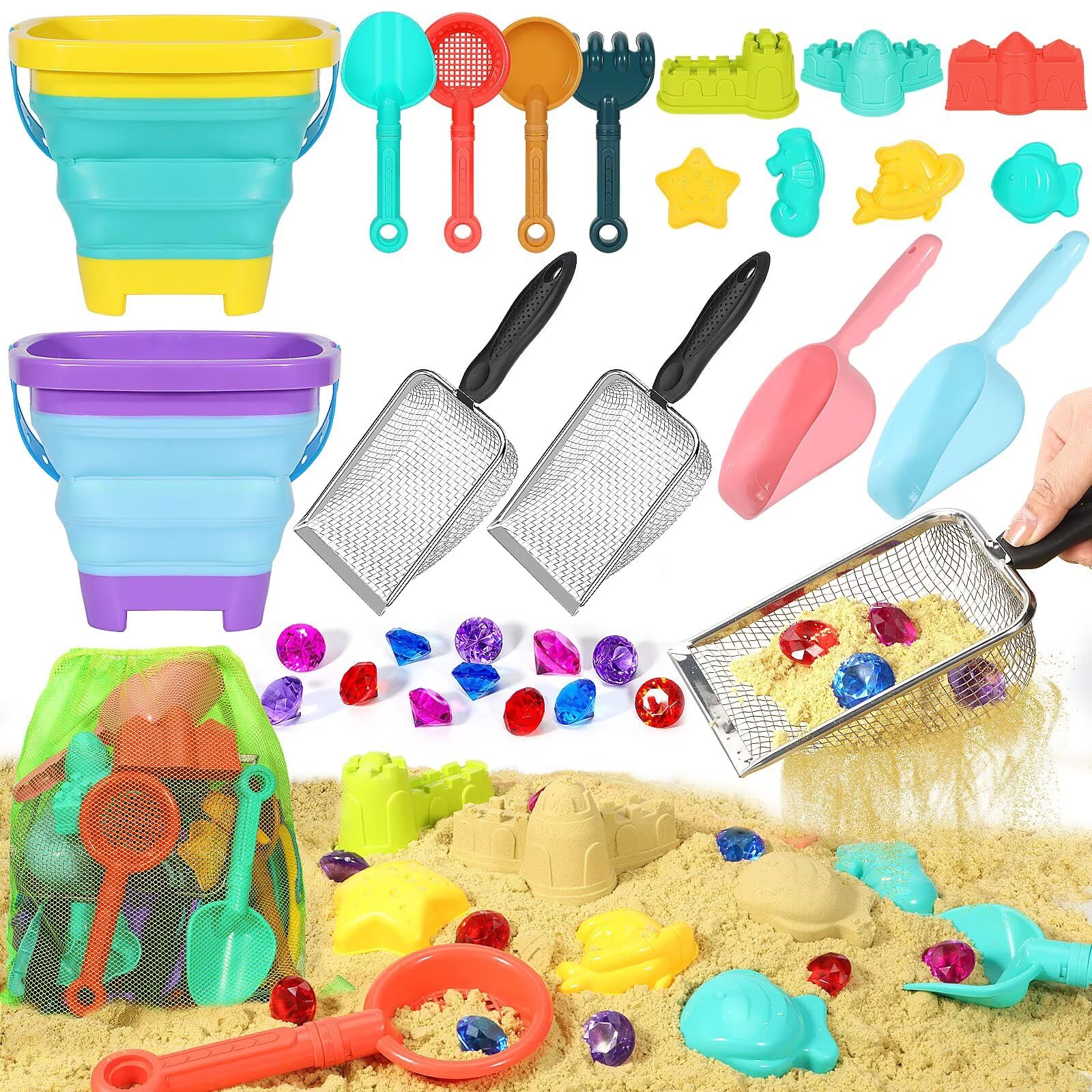 HUITEM niños jugando en la playa con el set, diversión al aire libre