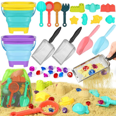 HUITEM niños jugando en la playa con el set, diversión al aire libre