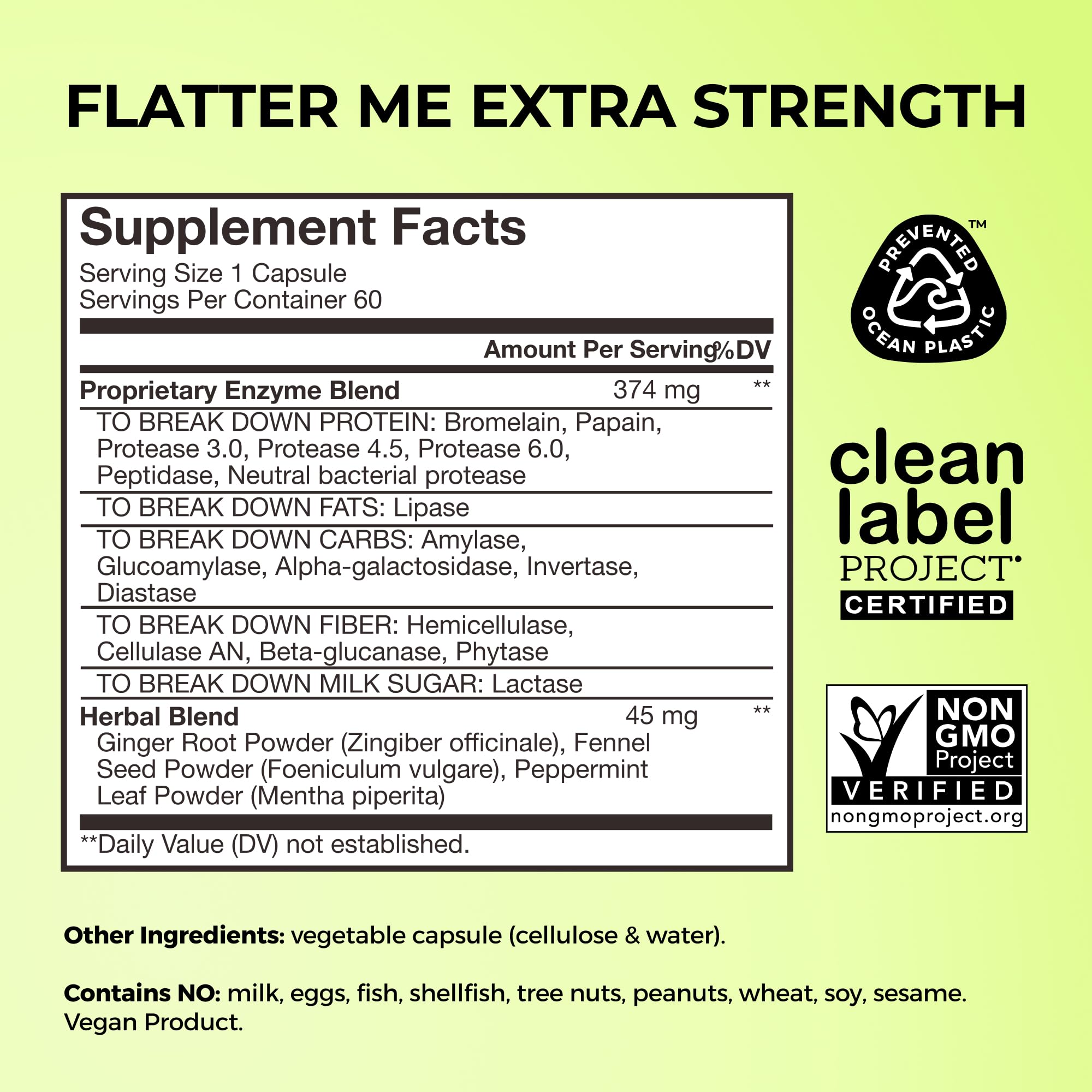 HUM Flatter Me capsule close-up highlighting capsule size and fast-acting design for easier dosing