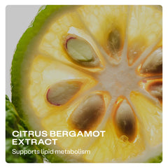 HumanN etiqueta con lista de ingredientes y origen de bergamota