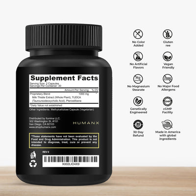 HUMANX close-up of smooth capsules highlighting easy swallowing