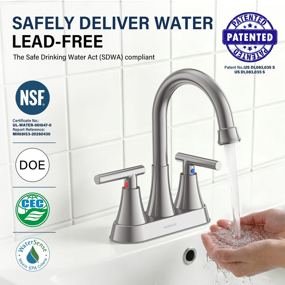 Hurran side profile with spout swung showing 360-degree swivel and improved sink access