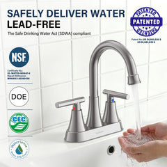 Hurran side profile with spout swung showing 360-degree swivel and improved sink access
