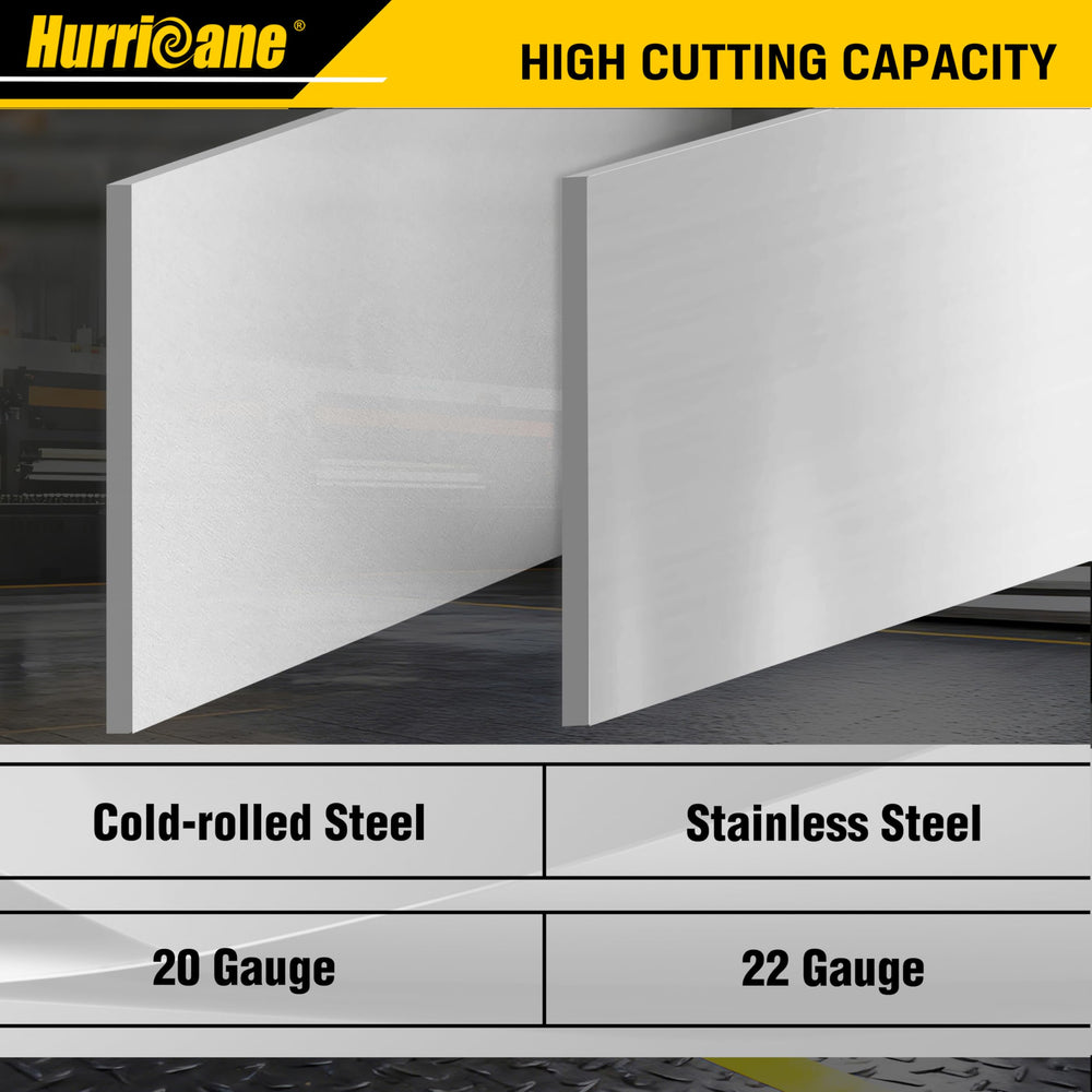 HURRICANE green right-cut blade edge close-up highlighting Cr-V serrations and durability